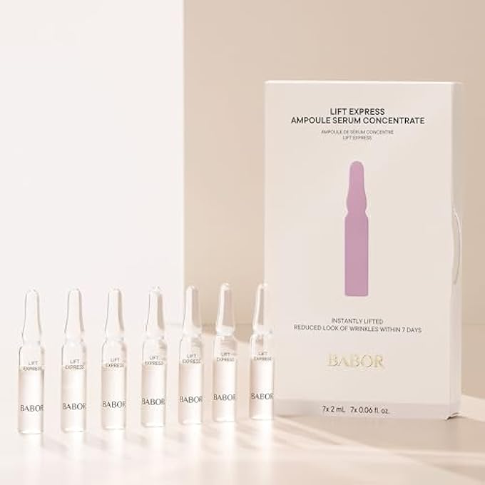 Babor LIFT EXPRESS ANTI-AGING SERUM AMPOULES FOR THE FACE, FOR IMMEDIATE ANTI-WRINKLE EFFECT, VEGAN FORMULA, 7 X 2 ML CONCENTRATED AMPOULES - Image 4